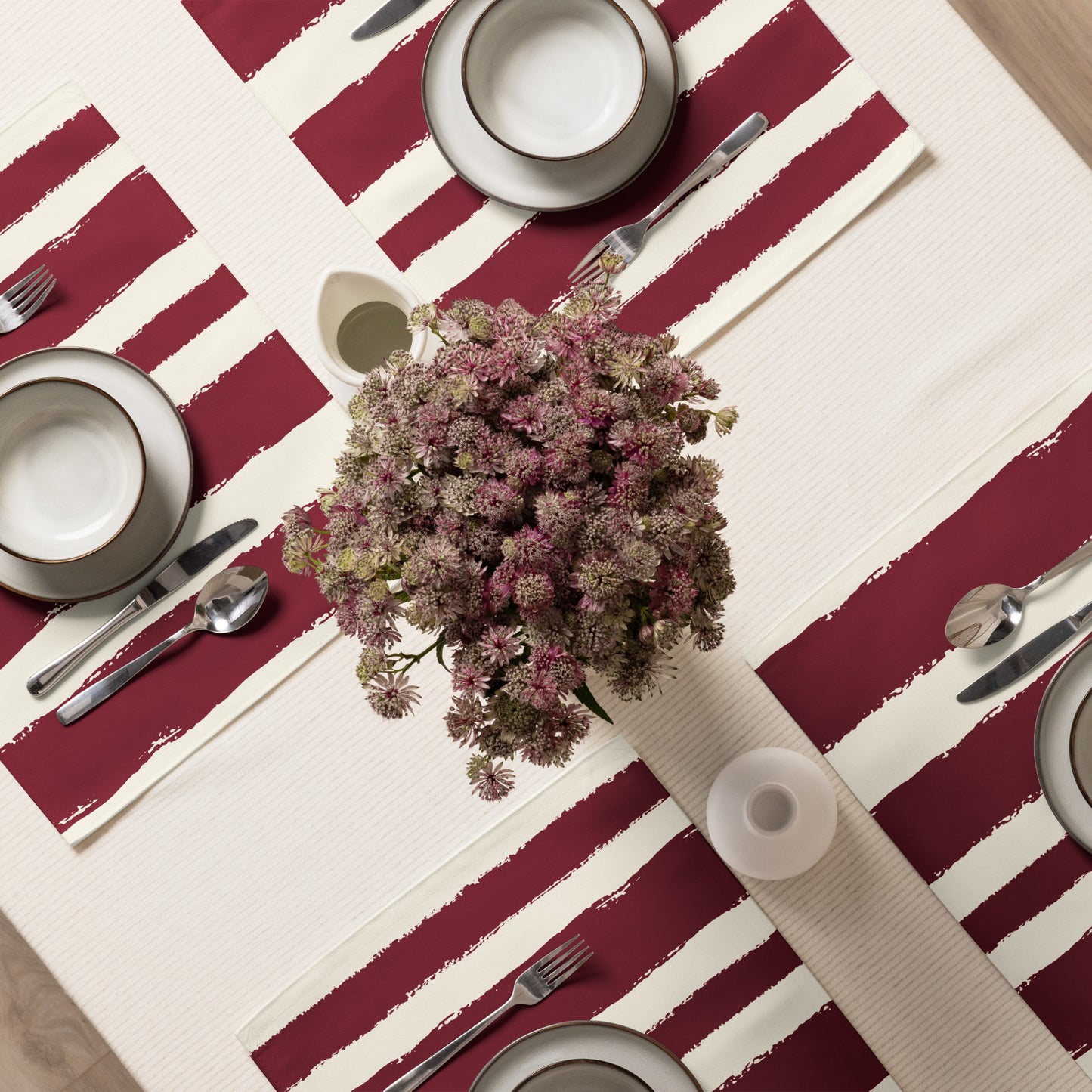 Placemat Set with Hand-painted Brush Stroke Print | PSBS-1283