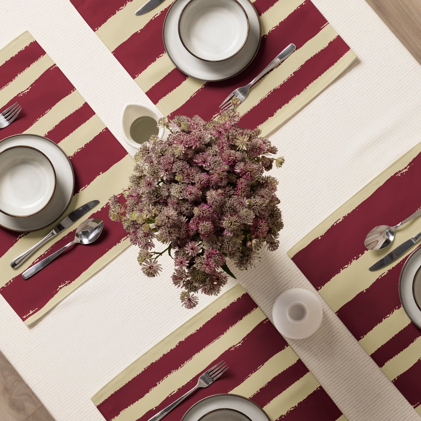 Placemat Set with Hand-painted Brush Stroke Print | PSBS-1284