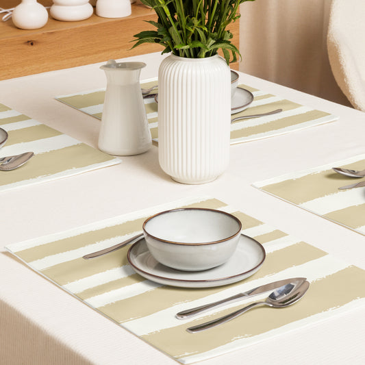 Placemat Set with Hand-painted Brush Stroke Print | PSBS-1371