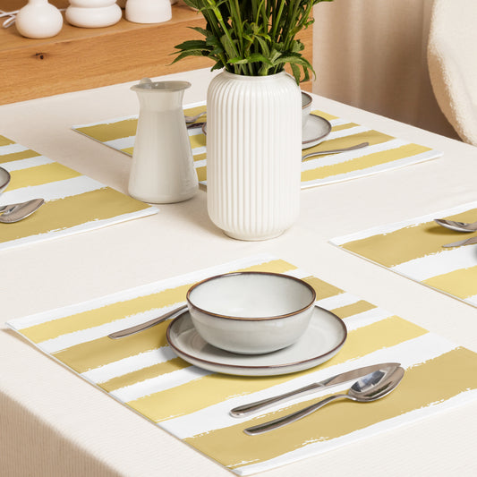 Placemat Set with Hand-painted Brush Stroke Print | PSBS-1381