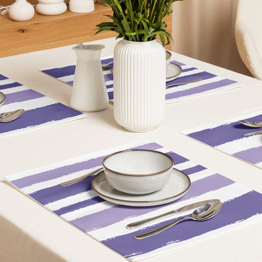 Placemat Set with Hand-painted Brush Stroke Print | PSBS-1382