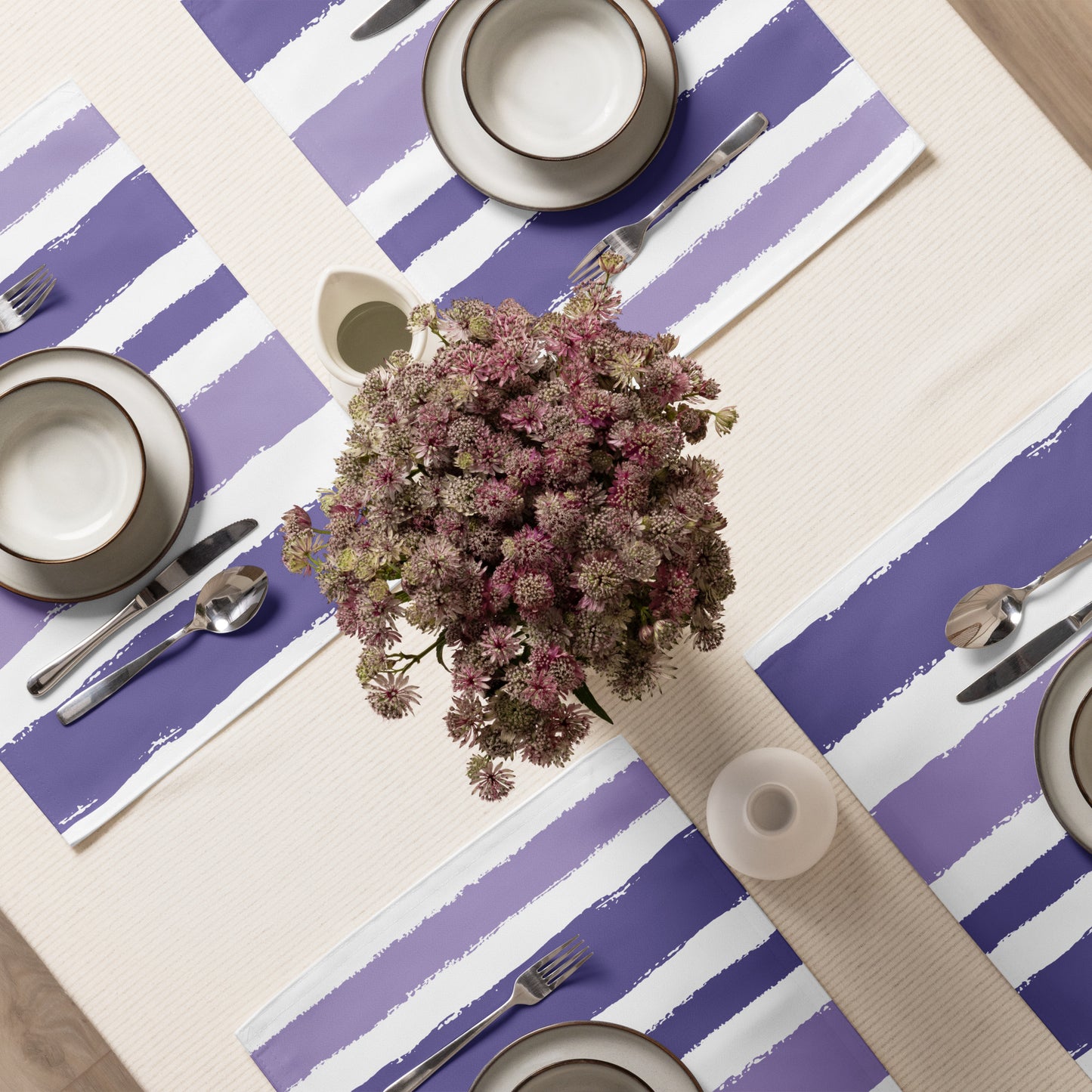 Placemat Set with Hand-painted Brush Stroke Print | PSBS-1382
