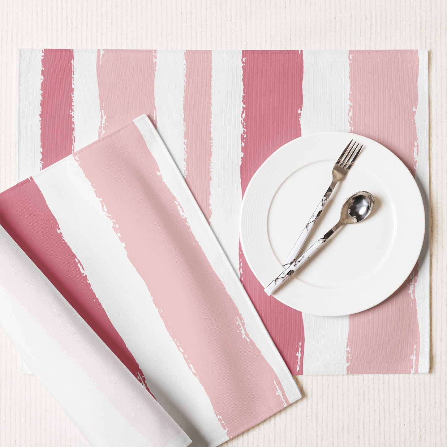 Placemat Set with Hand-painted Brush Stroke Print | PSBS-1383