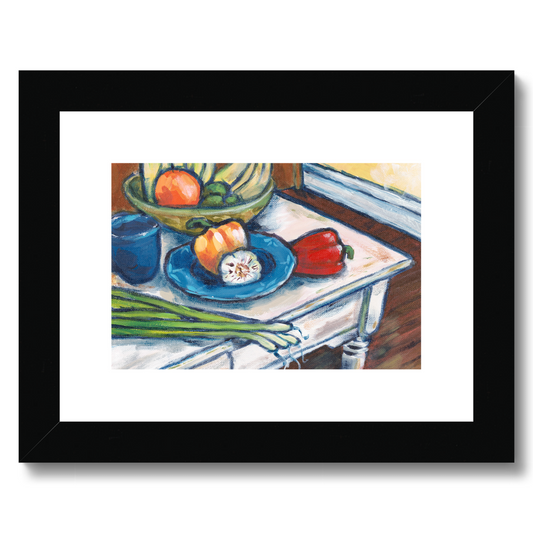 Framed Fine Art Print, White Mat - 8x6 10x8 12x8 inches | Still Life in Acrylic, FPH-1000-1101