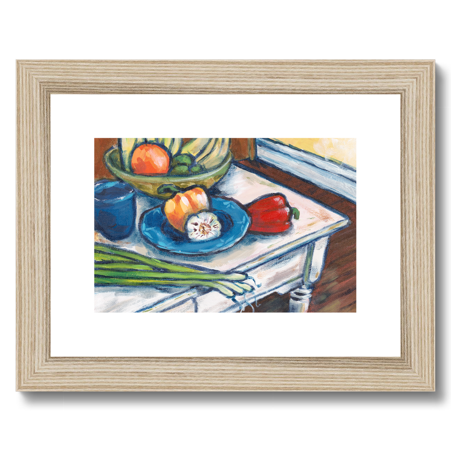 Framed Fine Art Print, White Mat - 8x6 10x8 12x8 inches | Still Life in Acrylic, FPH-1000-1101