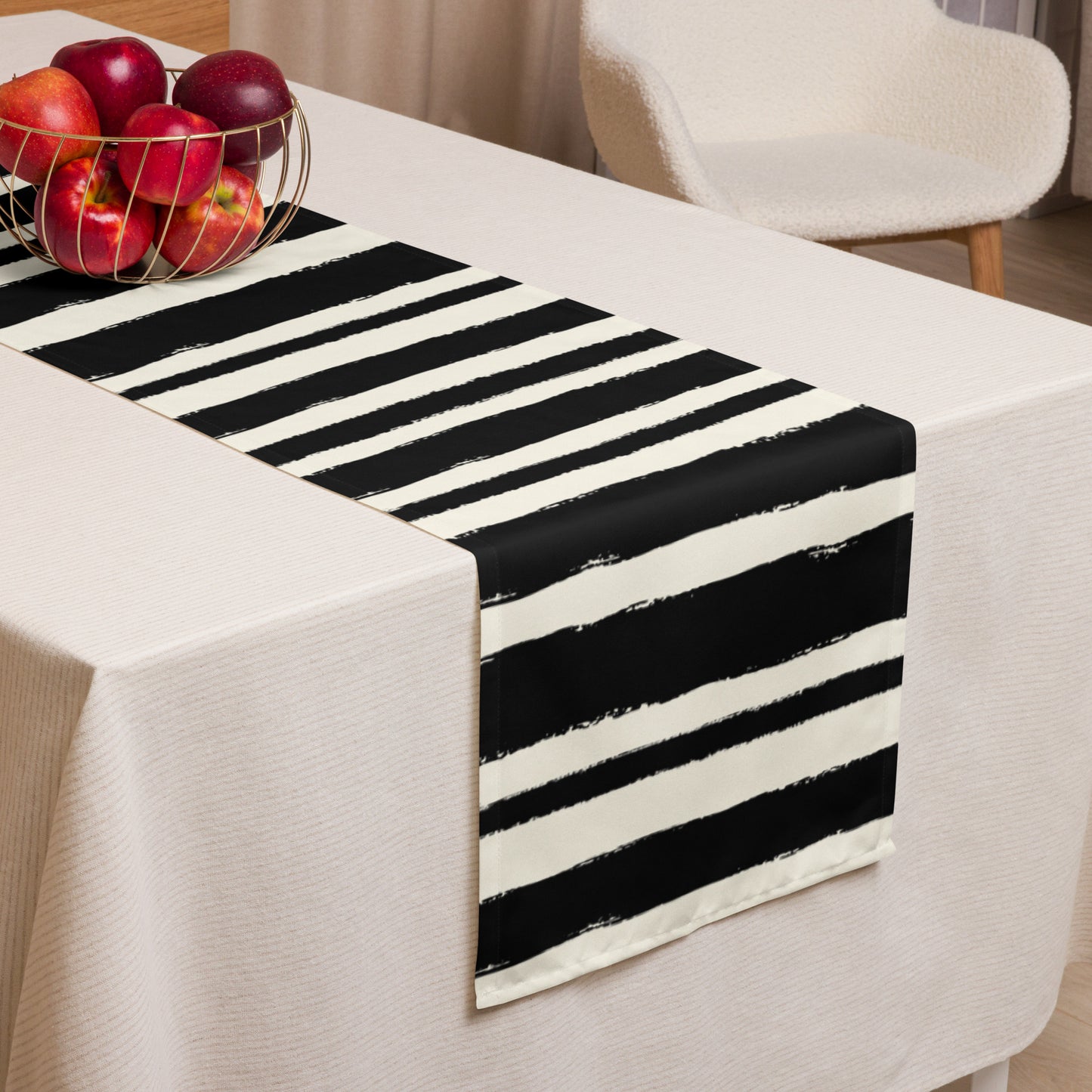 Table Runner with Hand-painted Brush Stroke Print | TRBS-1013