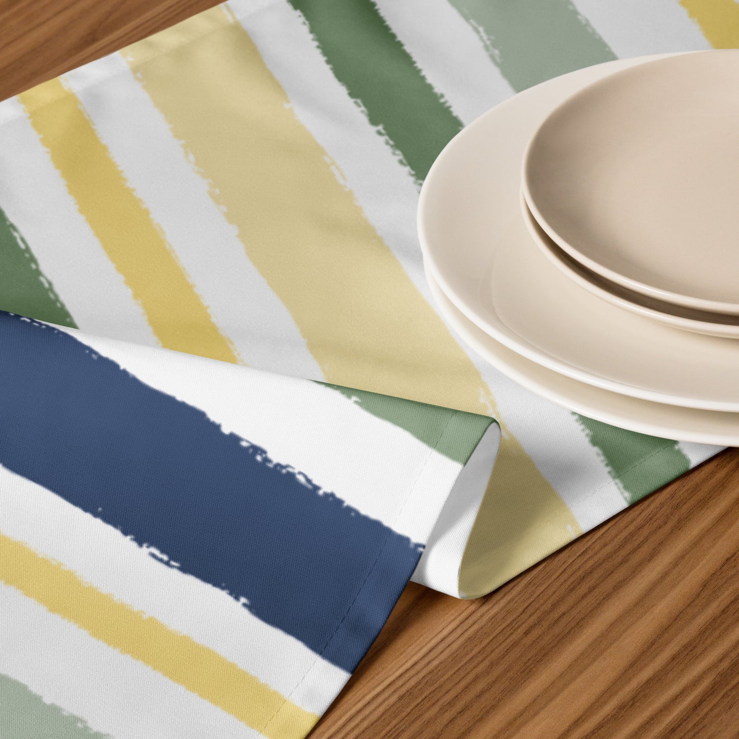 Table Runner with Hand-painted Brush Stroke Print | TRBS-1050