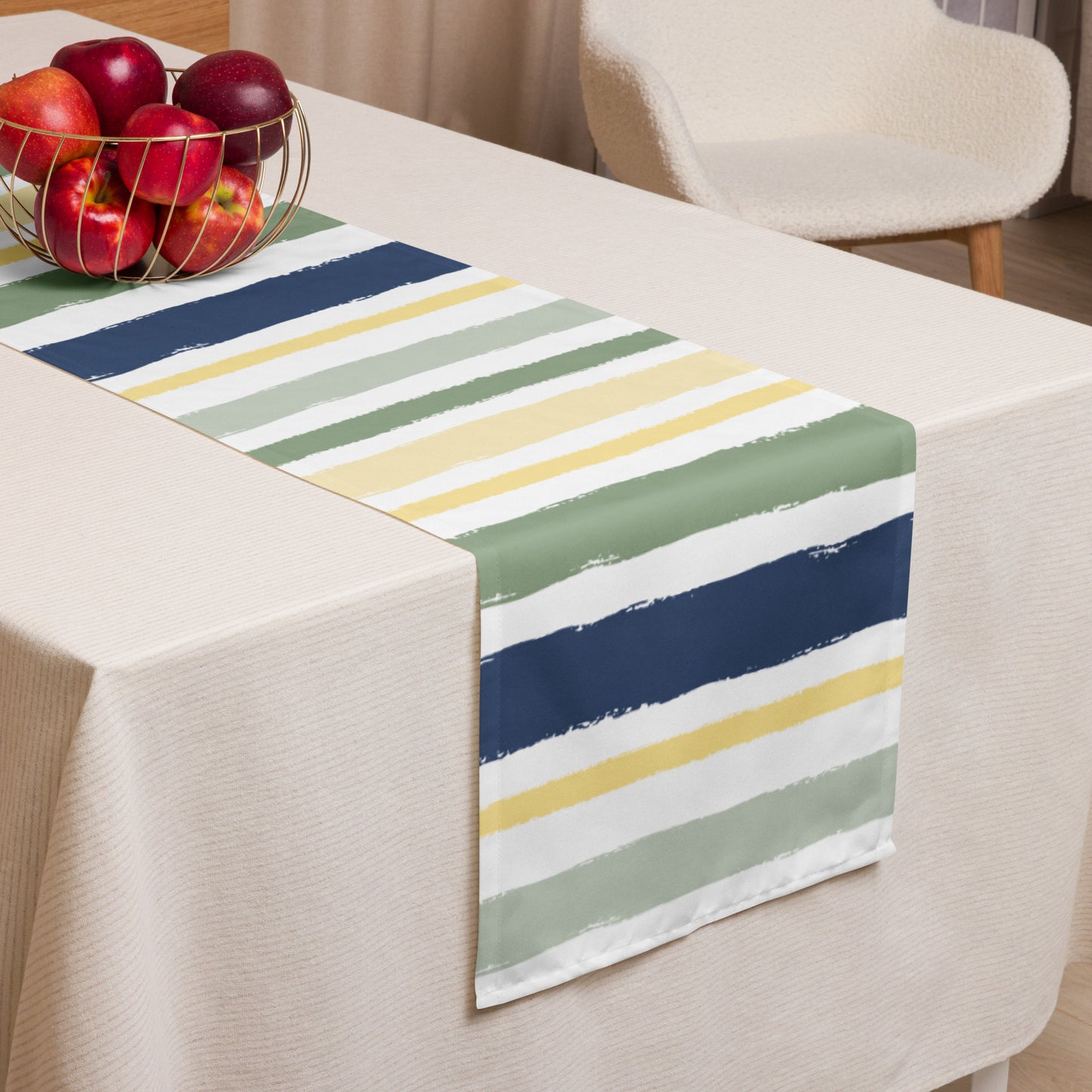 Table Runner with Hand-painted Brush Stroke Print | TRBS-1050