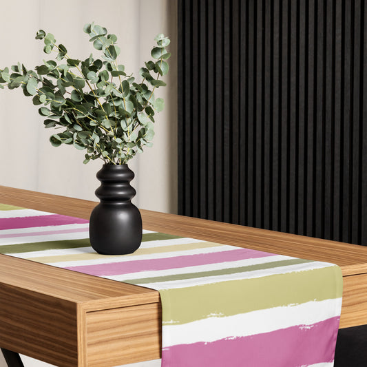 Table Runner with Hand-painted Brush Stroke Print | TRBS-1080