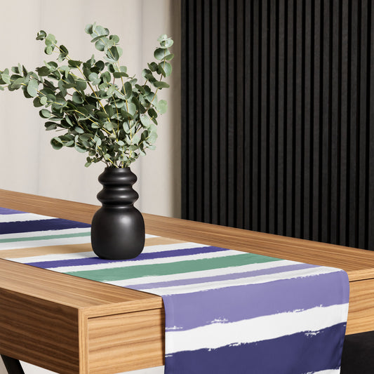 Table Runner with Hand-painted Brush Stroke Print | TRBS-1090