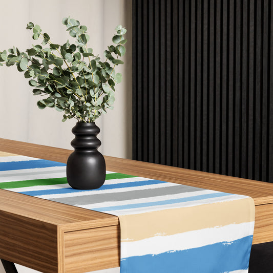 Table Runner with Hand-painted Brush Stroke Print | TRBS-1100