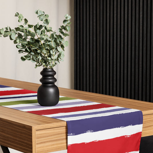 Table Runner with Hand-painted Brush Stroke Print | TRBS-1110