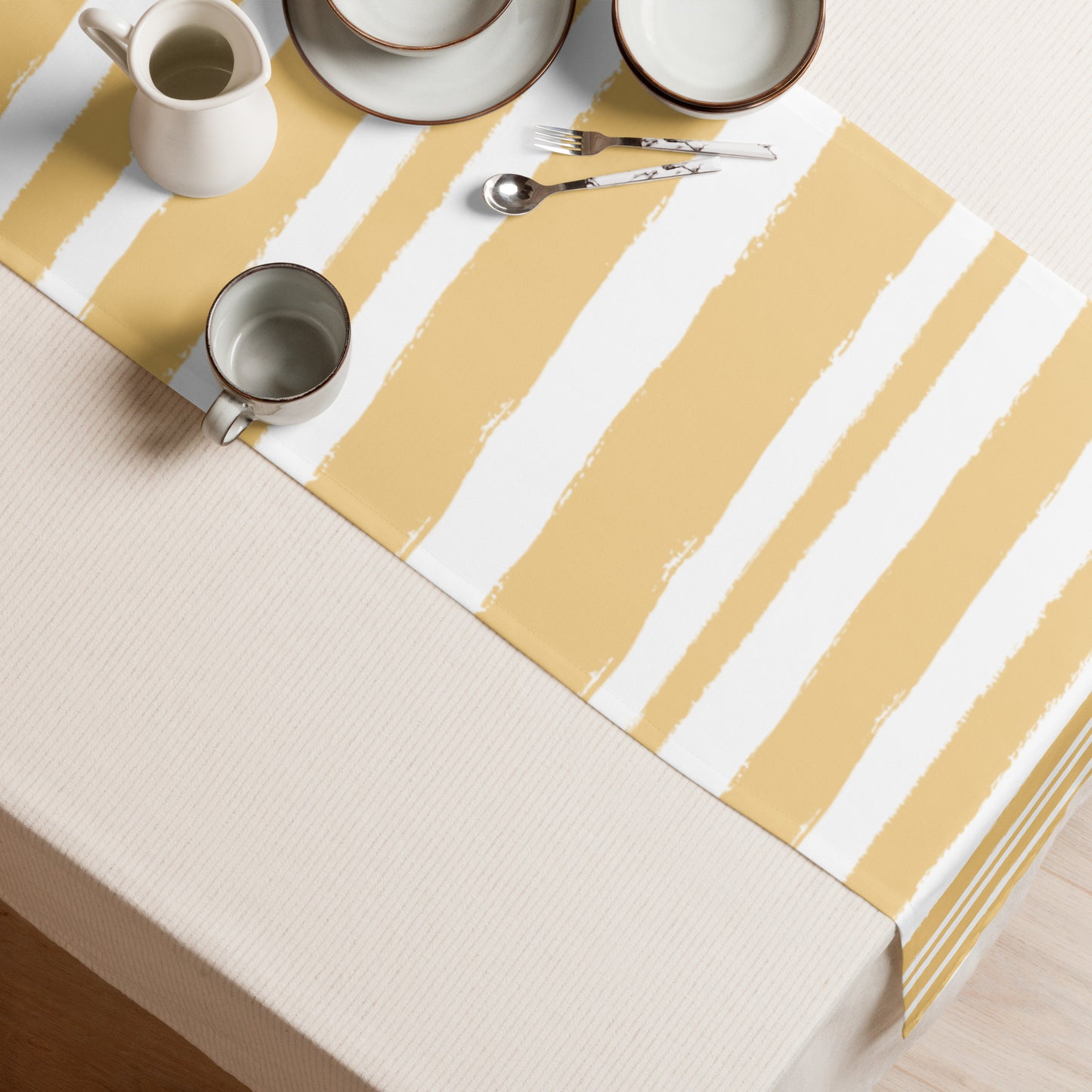 Table Runner with Hand-painted Brush Stroke Print | TRBS-1131