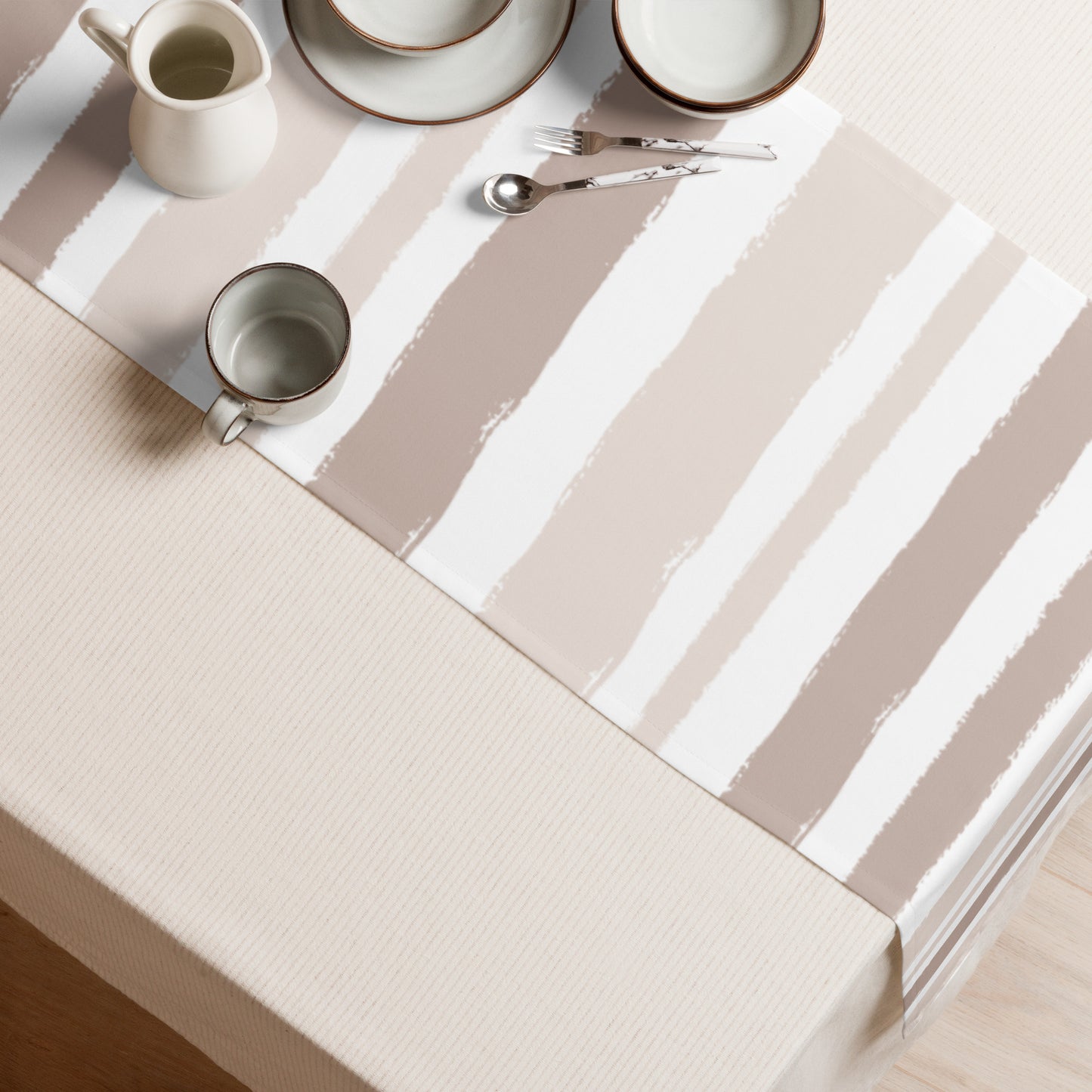 Table Runner with Hand-painted Brush Stroke Print | TRBS-1132