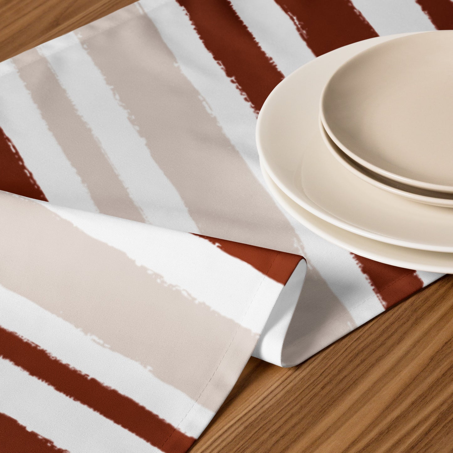 Table Runner with Hand-painted Brush Stroke Print | TRBS-1134