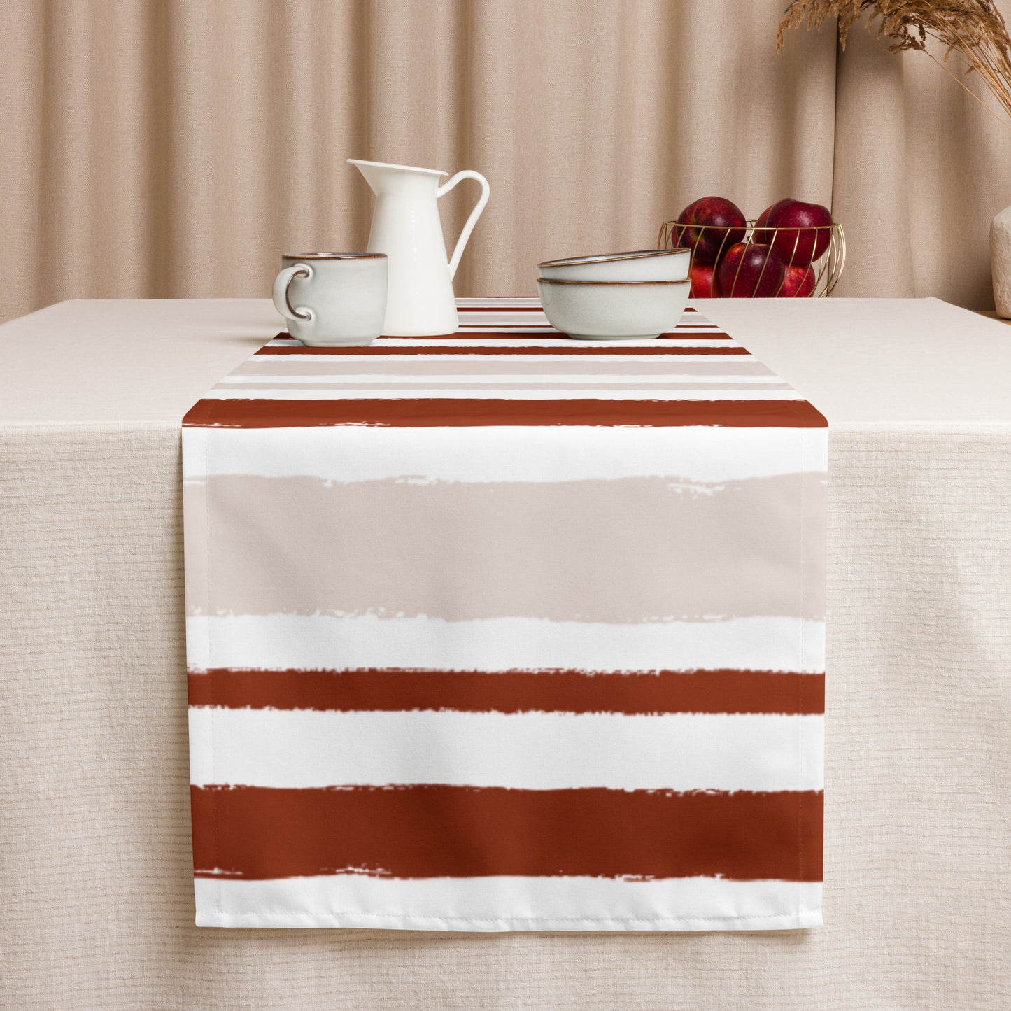 Table Runner with Hand-painted Brush Stroke Print | TRBS-1134