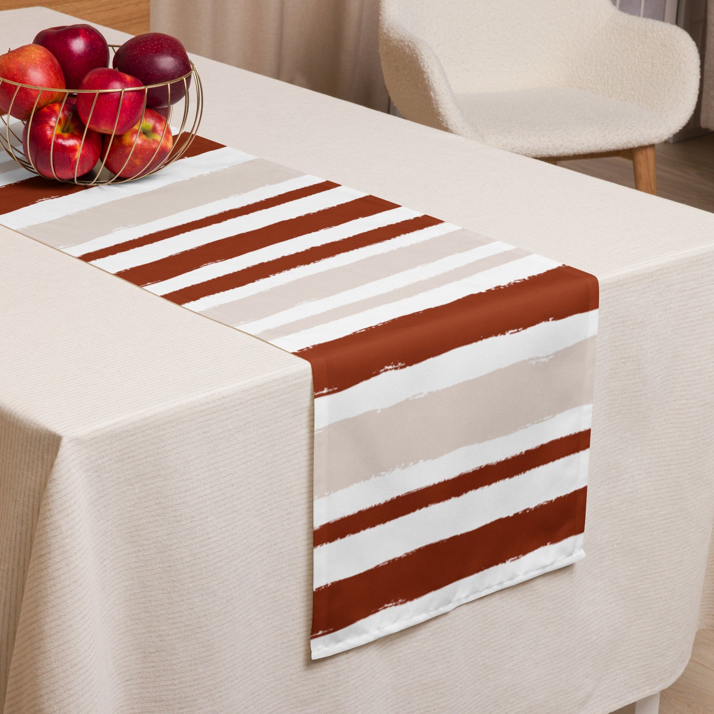 Table Runner with Hand-painted Brush Stroke Print | TRBS-1134
