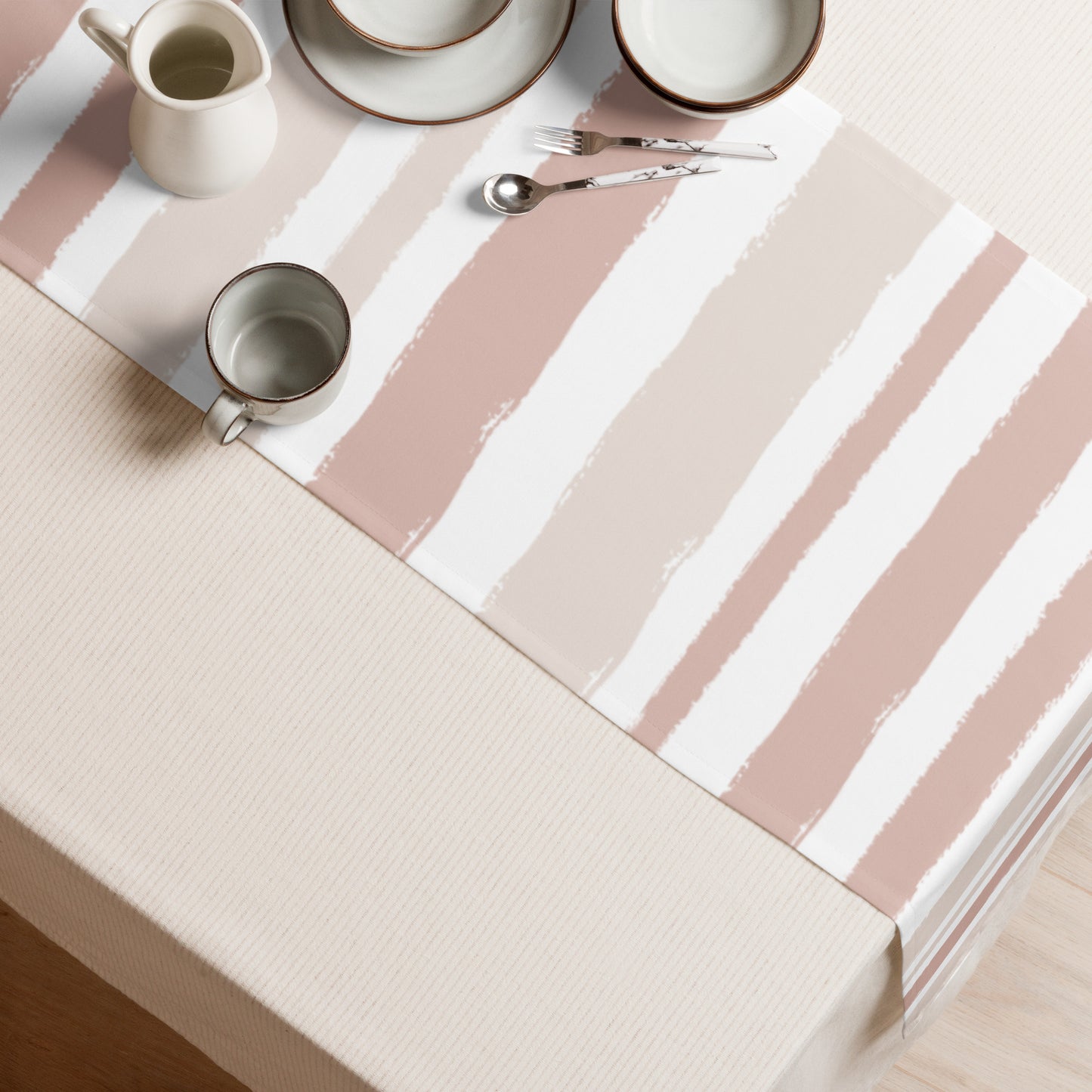 Table Runner with Hand-painted Brush Stroke Print | TRBS-1139