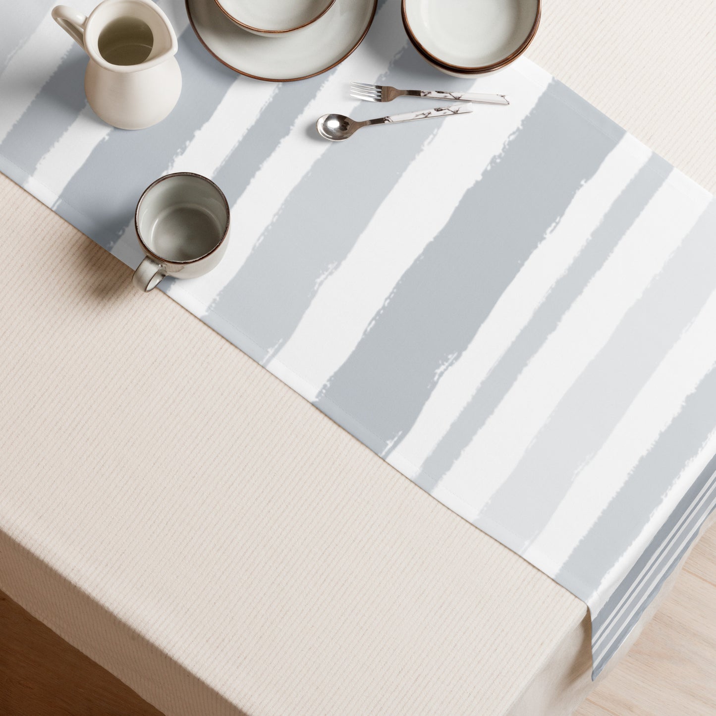 Table Runner with Hand-painted Brush Stroke Print | TRBS-1151