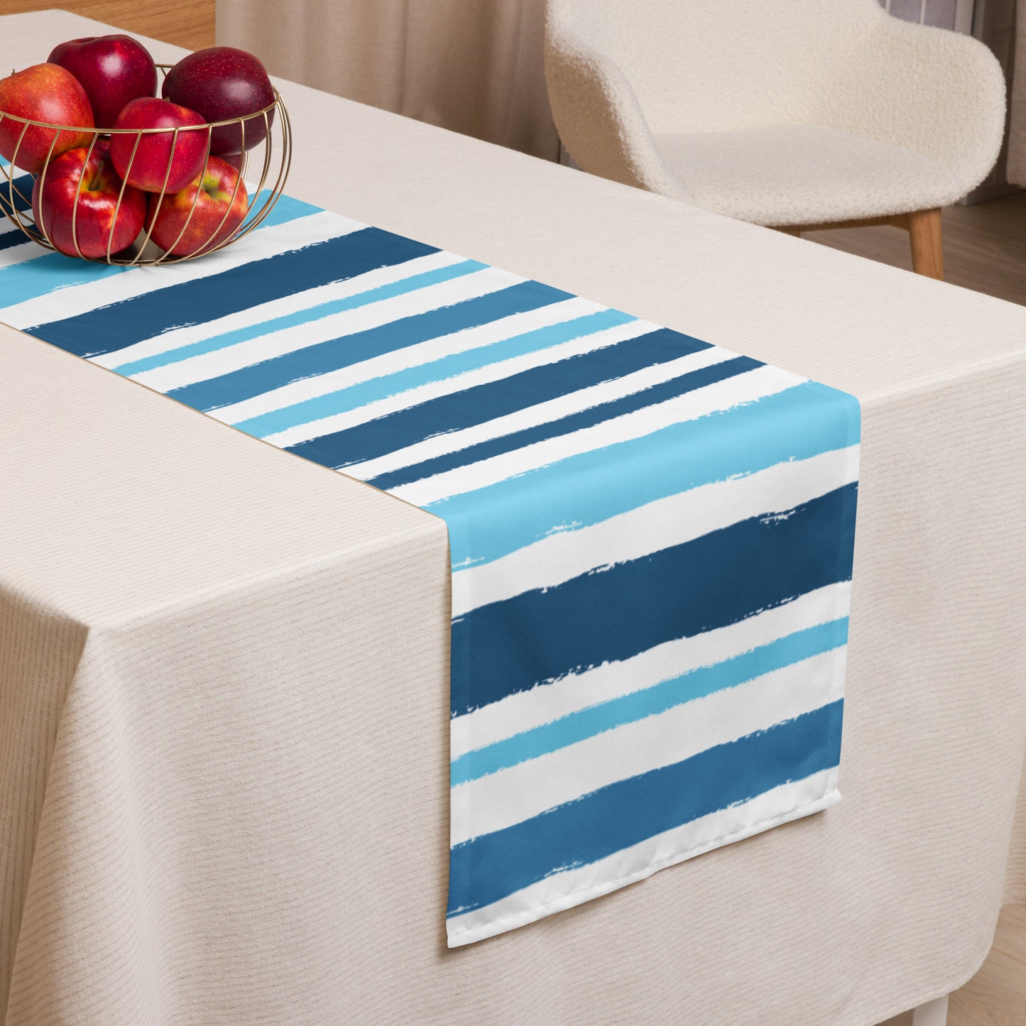Table Runner with Hand-painted Brush Stroke Print | TRBS-1153
