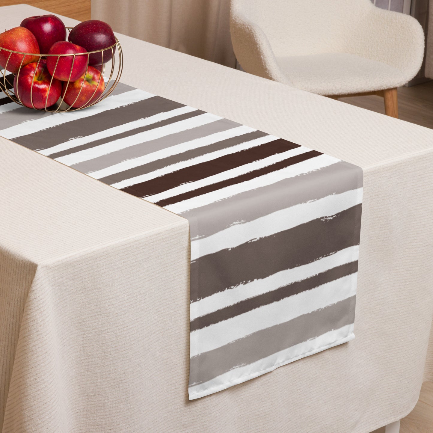 Table Runner with Hand-painted Brush Stroke Print | TRBS-1161