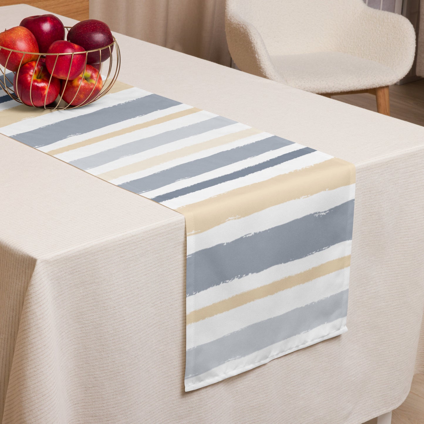 Table Runner with Hand-painted Brush Stroke Print | TRBS-1163