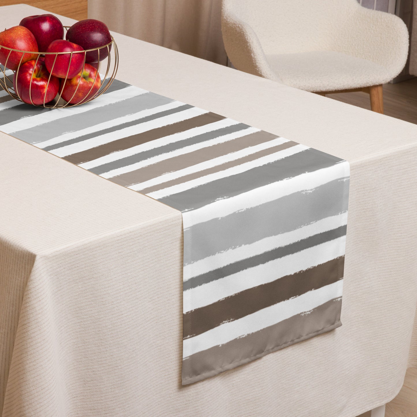 Table Runner with Hand-painted Brush Stroke Print | TRBS-1171