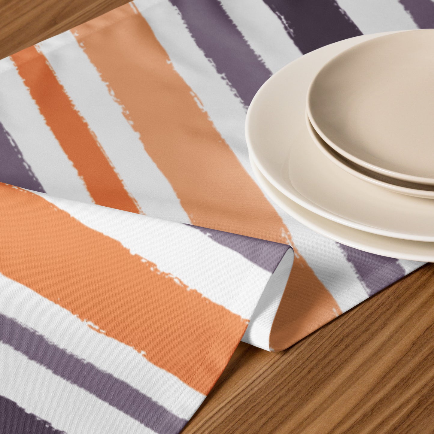 Table Runner with Hand-painted Brush Stroke Print | TRBS-1181
