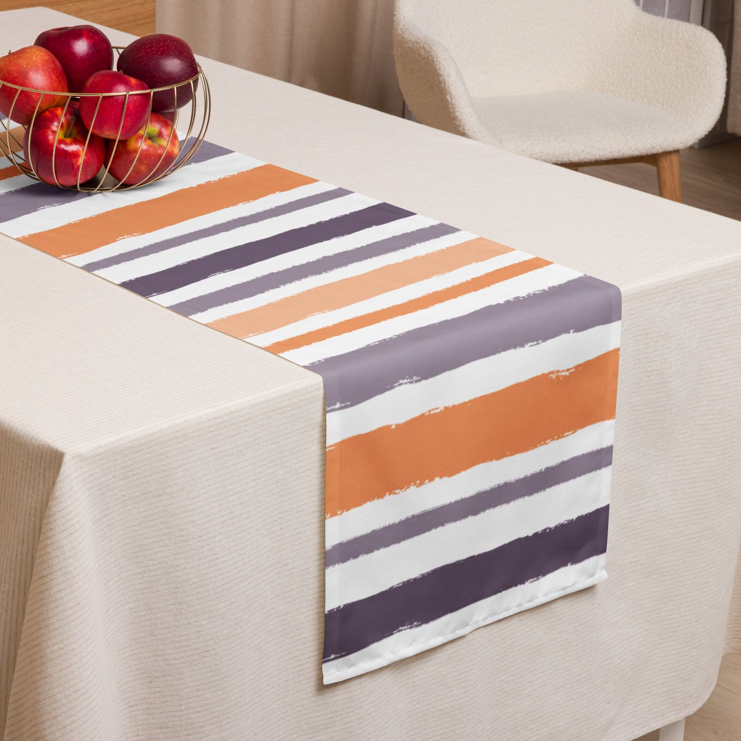 Table Runner with Hand-painted Brush Stroke Print | TRBS-1181