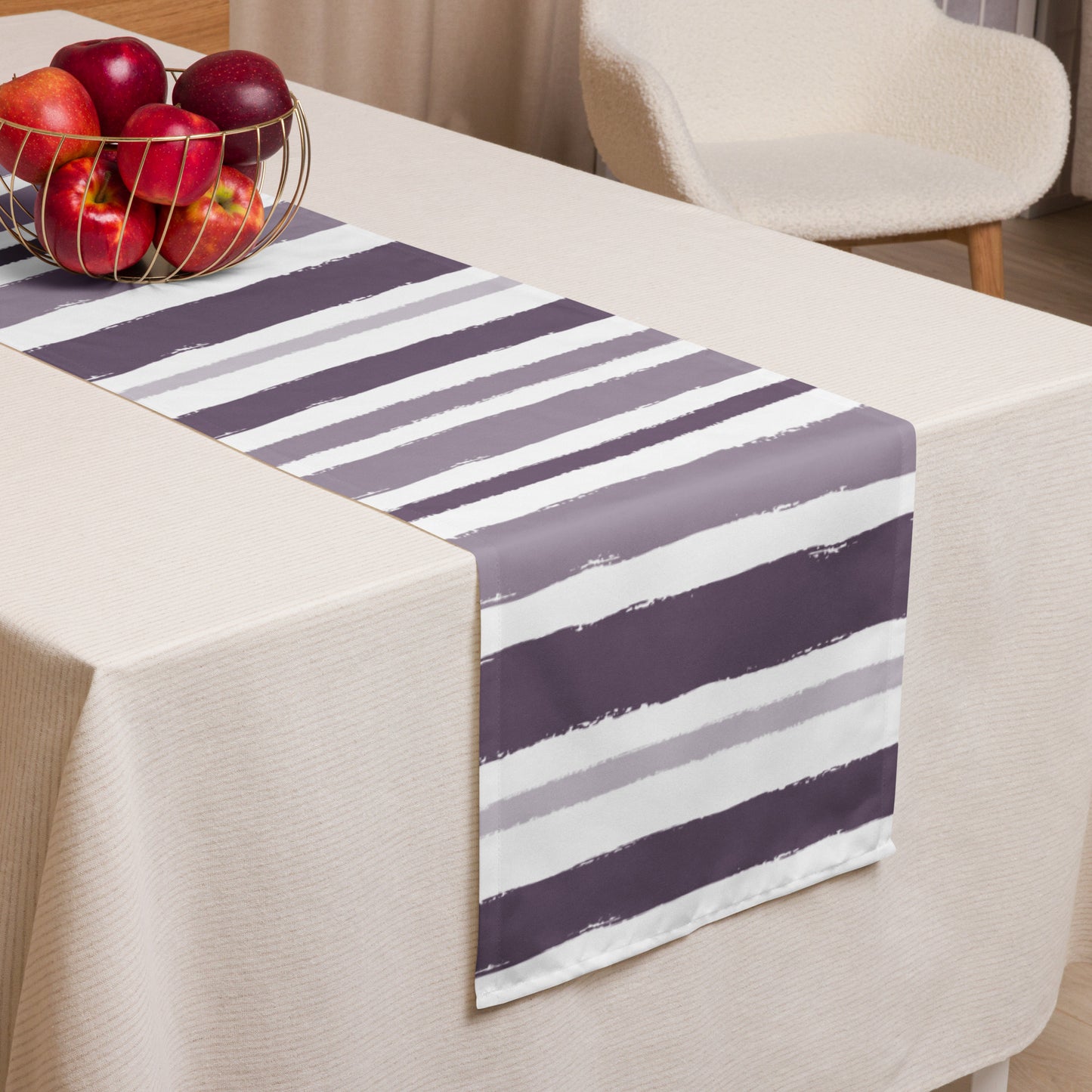 Table Runner with Hand-painted Brush Stroke Print | TRBS-1182