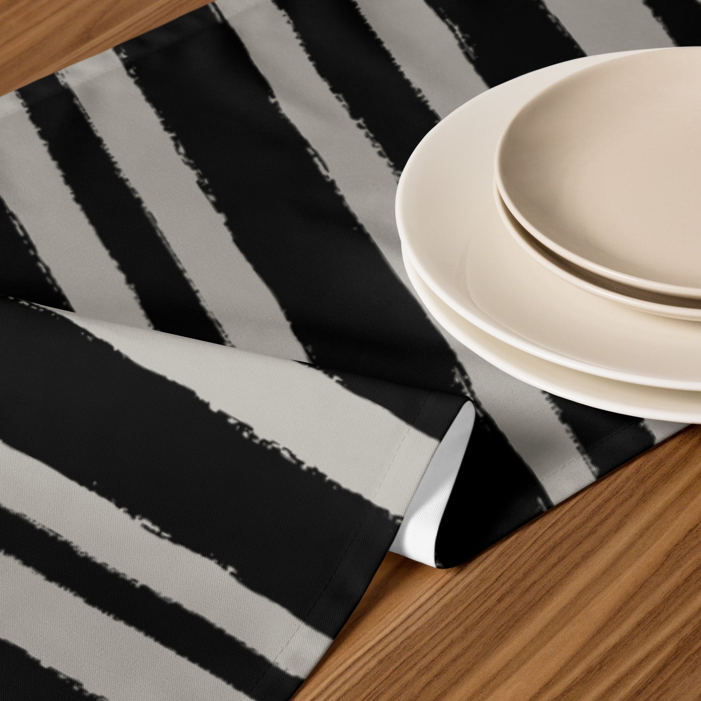 Table Runner with Hand-painted Brush Stroke Print | TRBS-1192