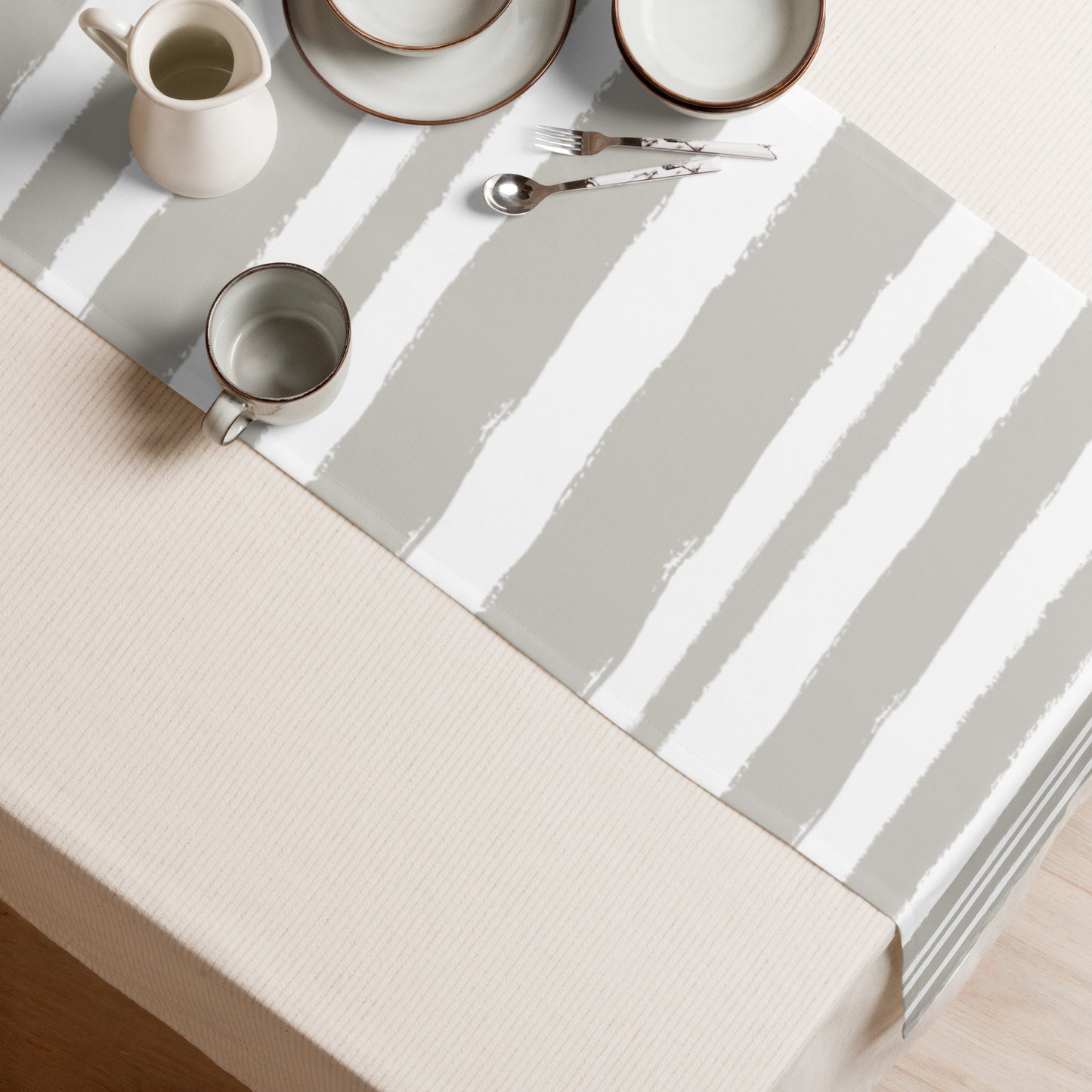 Table Runner with Hand-painted Brush Stroke Print | TRBS-1193
