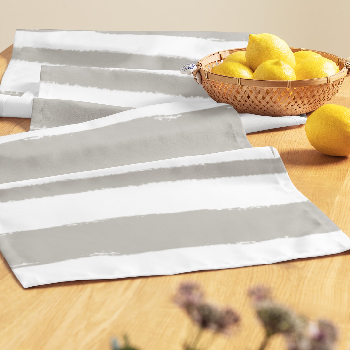 Table Runner with Hand-painted Brush Stroke Print | TRBS-1193