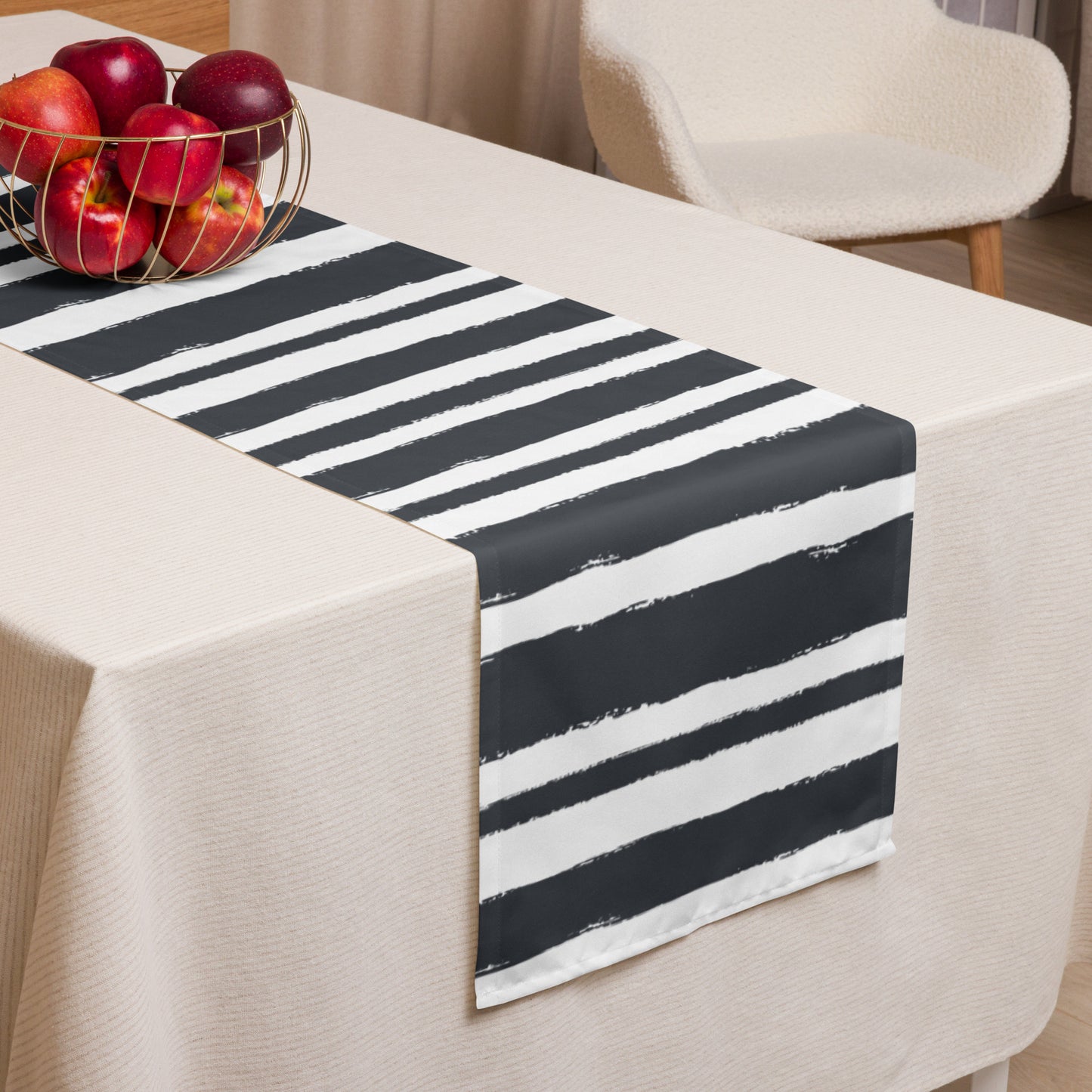 Table Runner with Hand-painted Brush Stroke Print | TRBS-1201