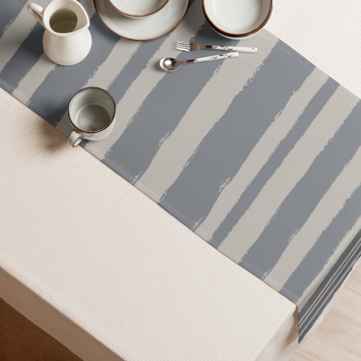 Table Runner with Hand-painted Brush Stroke Print | TRBS-1203