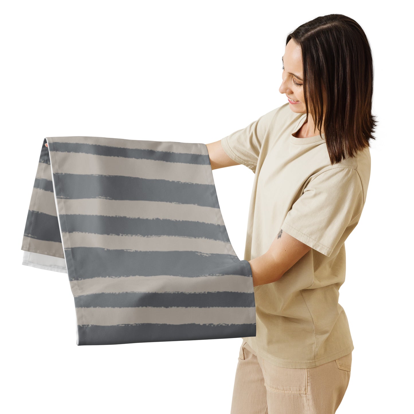 Table Runner with Hand-painted Brush Stroke Print | TRBS-1203