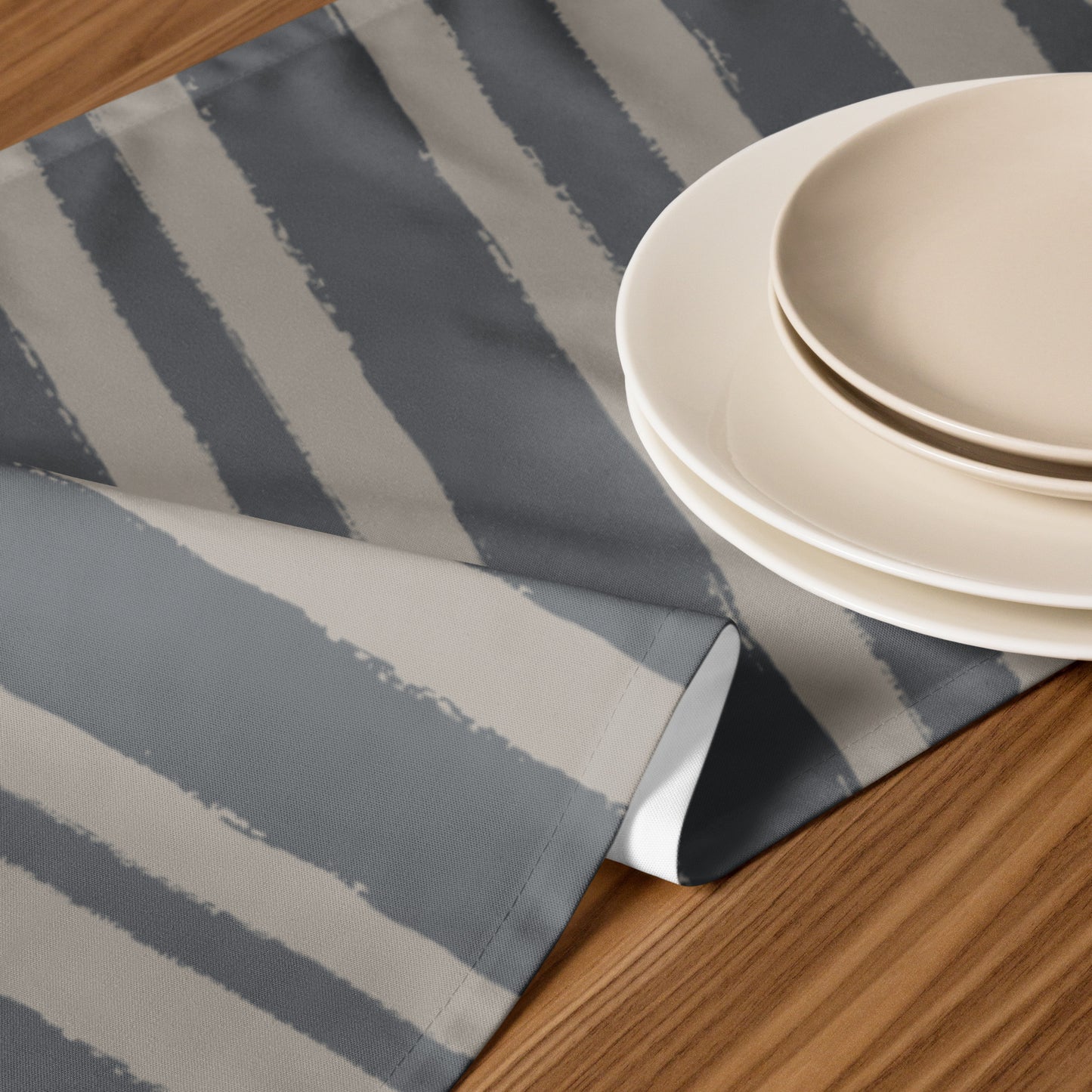 Table Runner with Hand-painted Brush Stroke Print | TRBS-1203