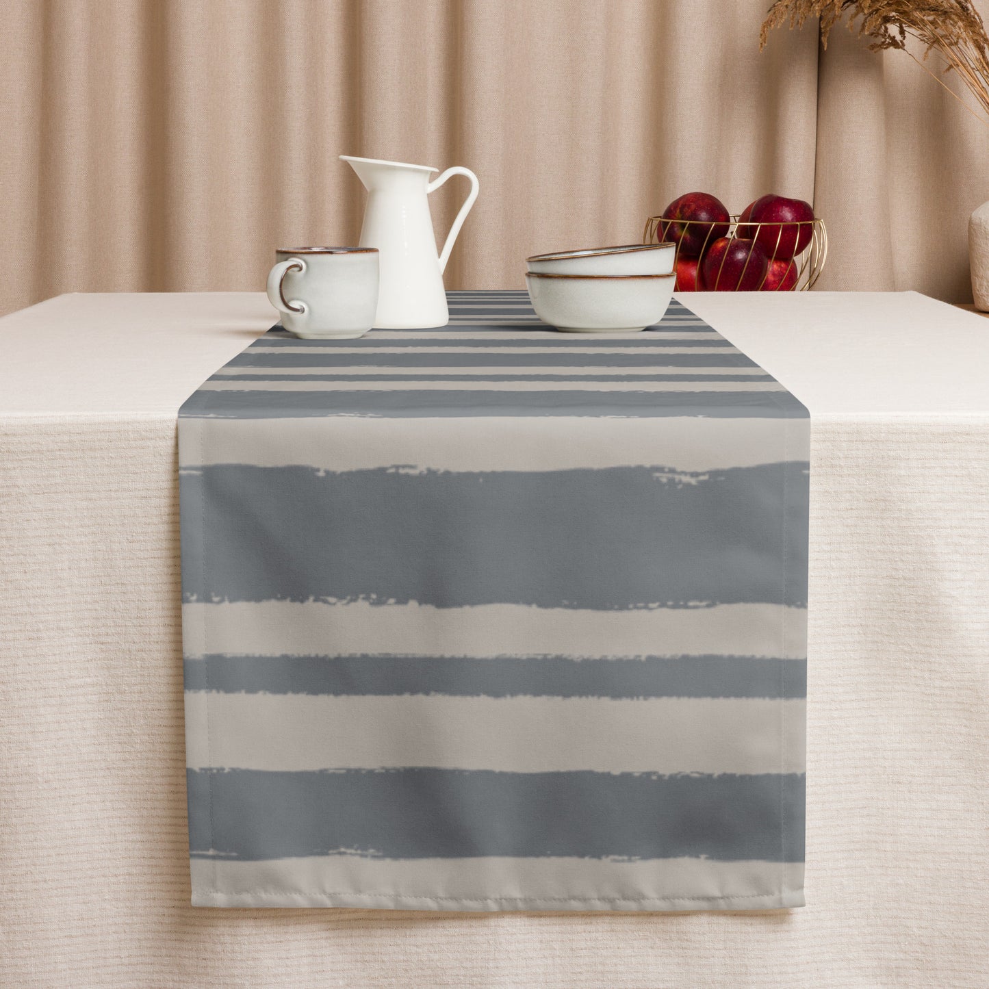 Table Runner with Hand-painted Brush Stroke Print | TRBS-1203