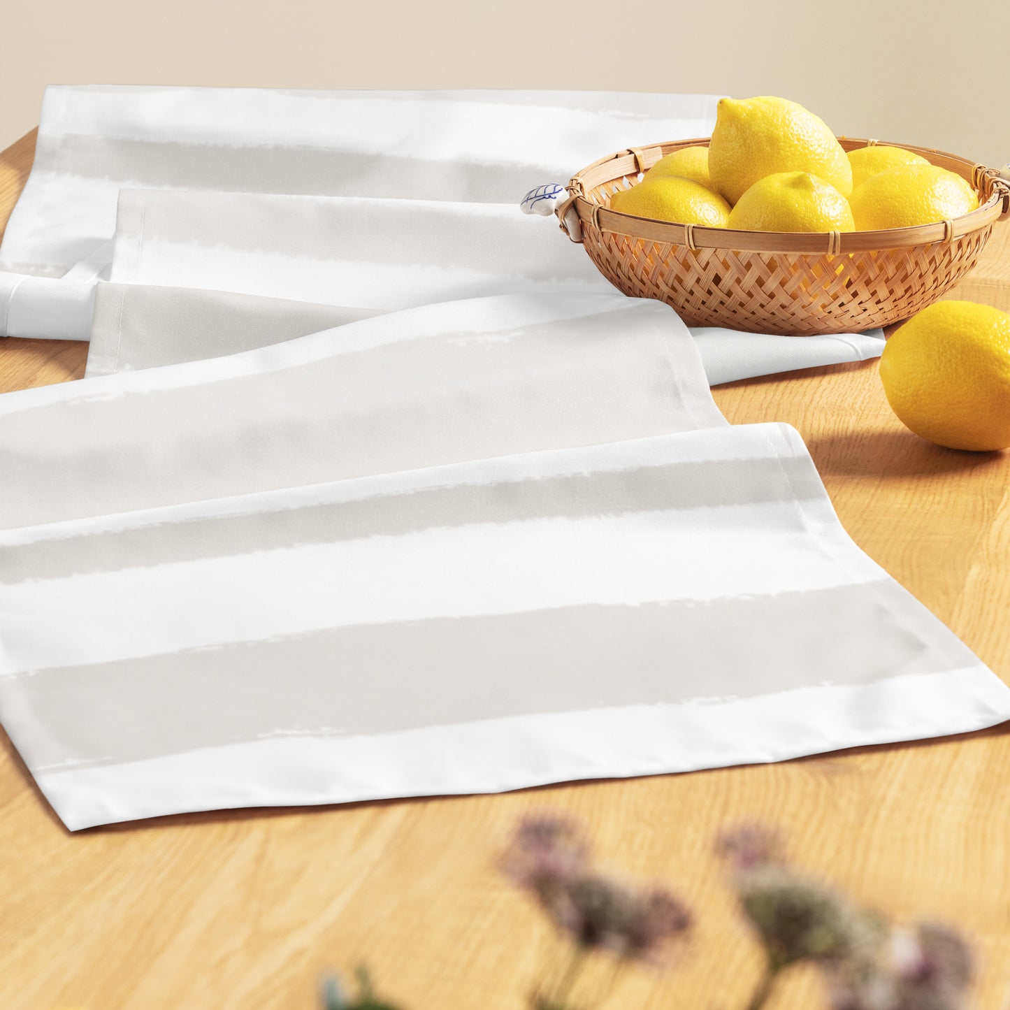 Table Runner with Hand-painted Brush Stroke Print | TRBS-1204