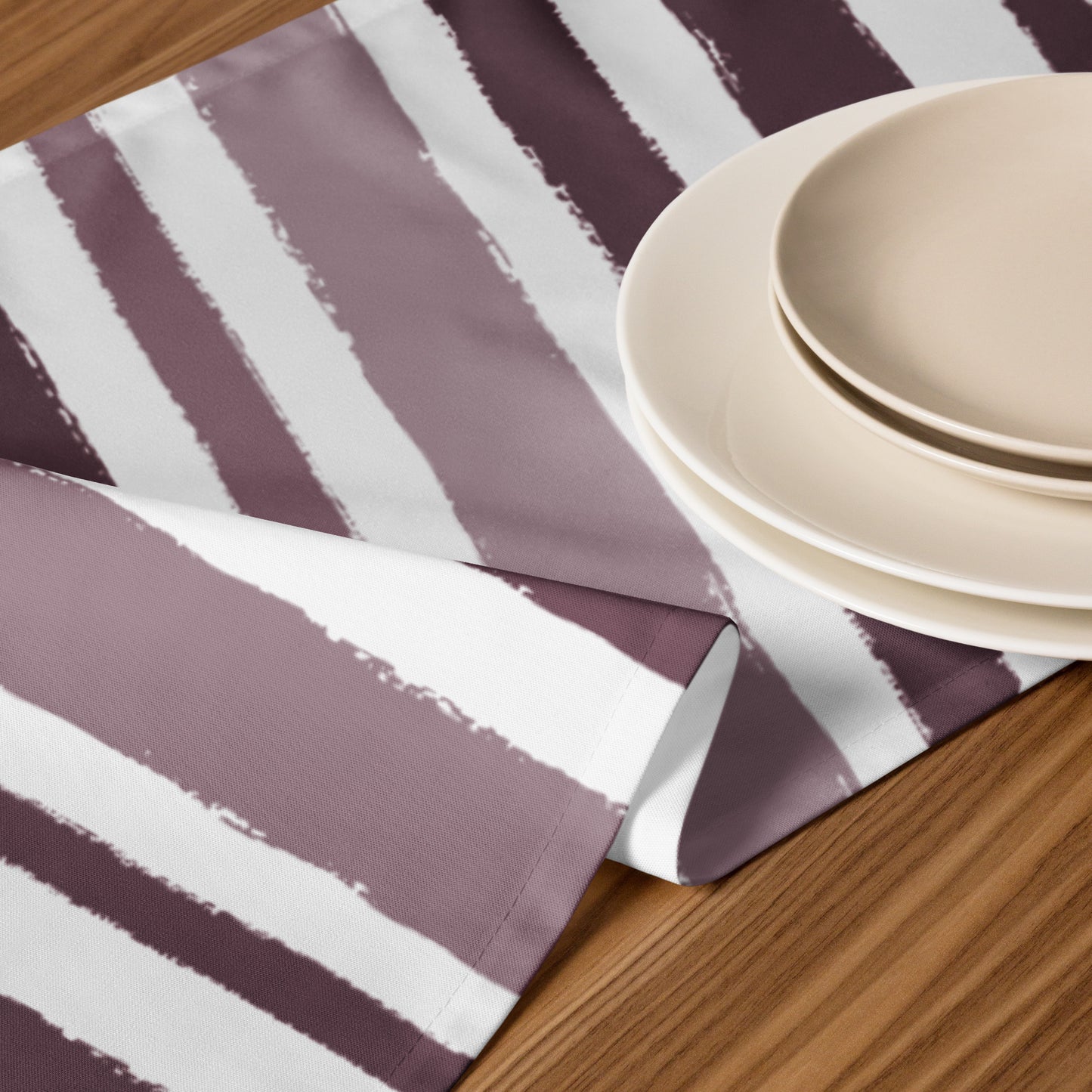 Table Runner with Hand-painted Brush Stroke Print | TRBS-1211