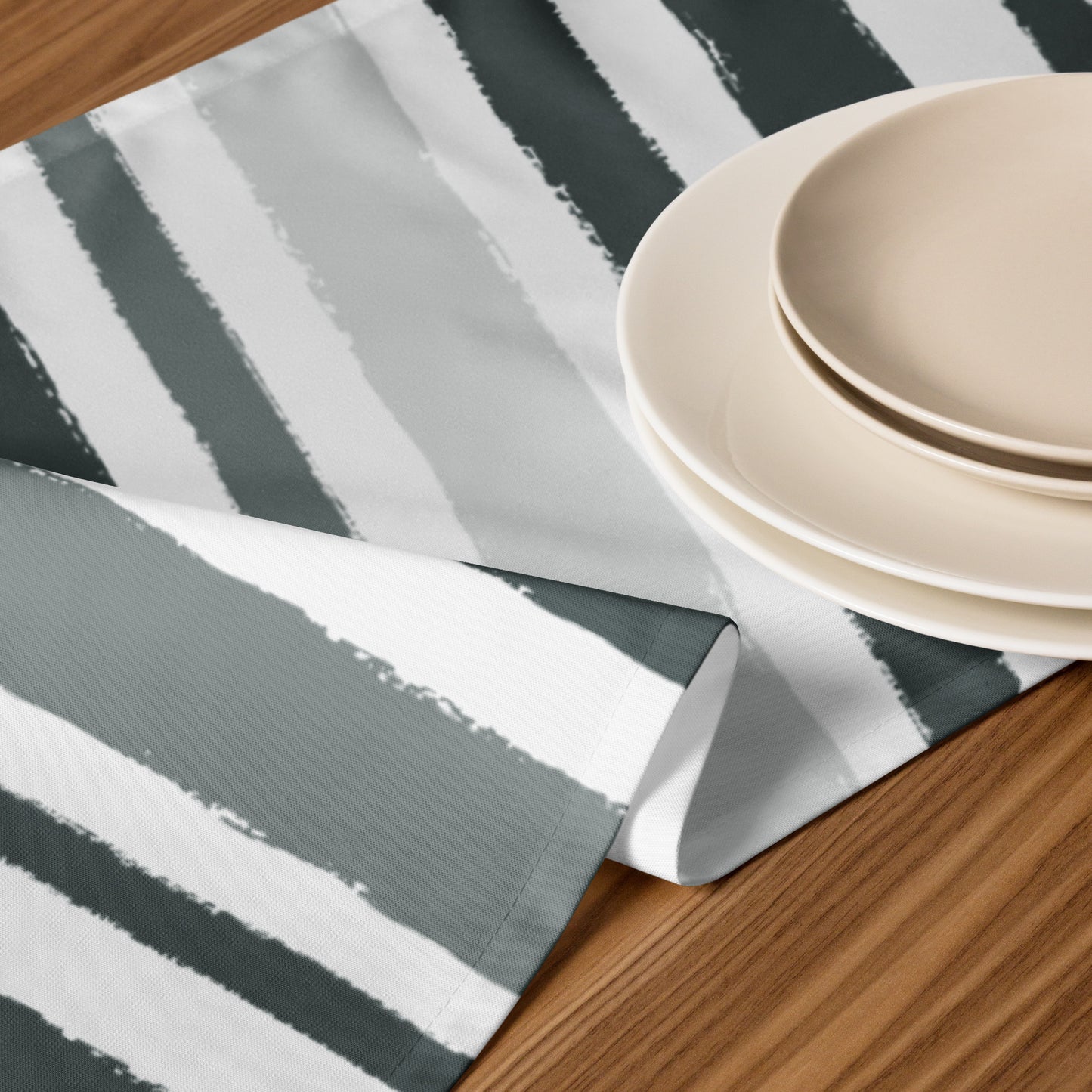 Table Runner with Hand-painted Brush Stroke Print | TRBS-1213