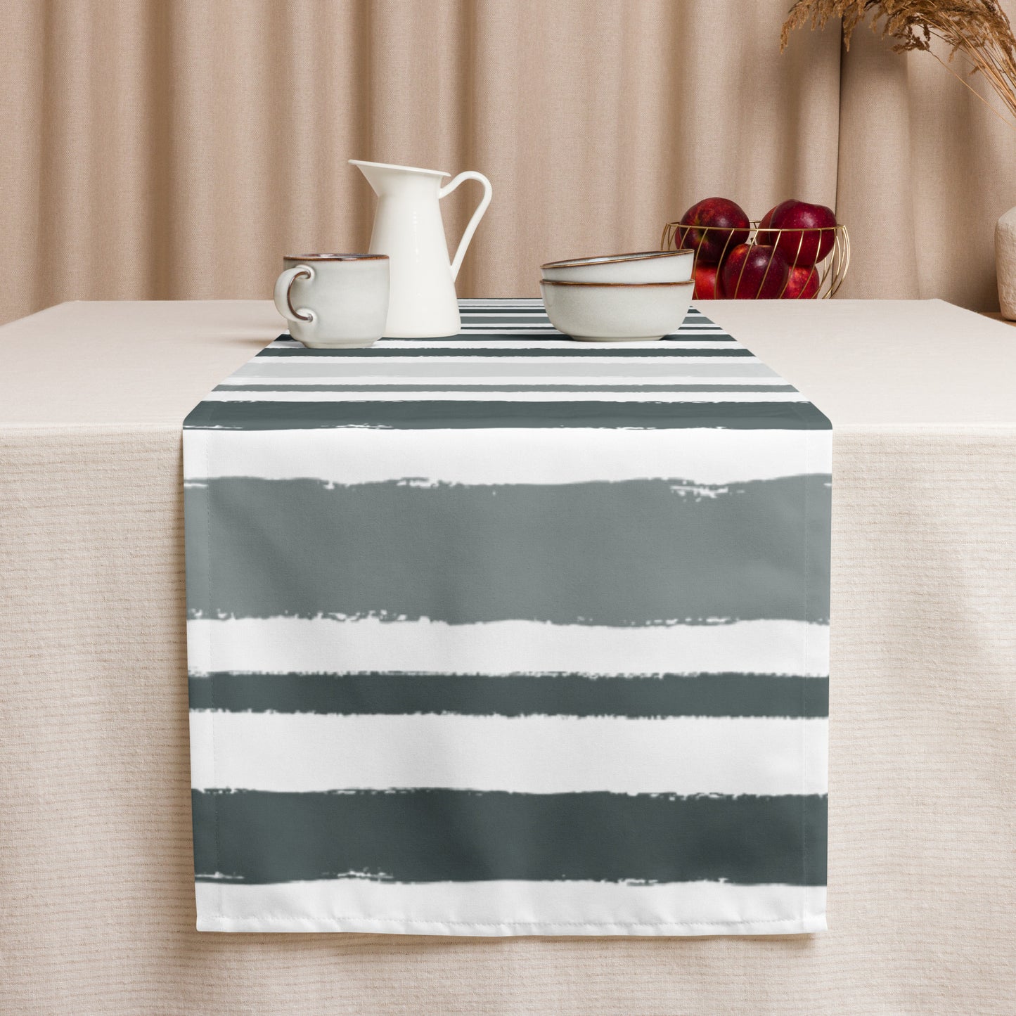 Table Runner with Hand-painted Brush Stroke Print | TRBS-1213