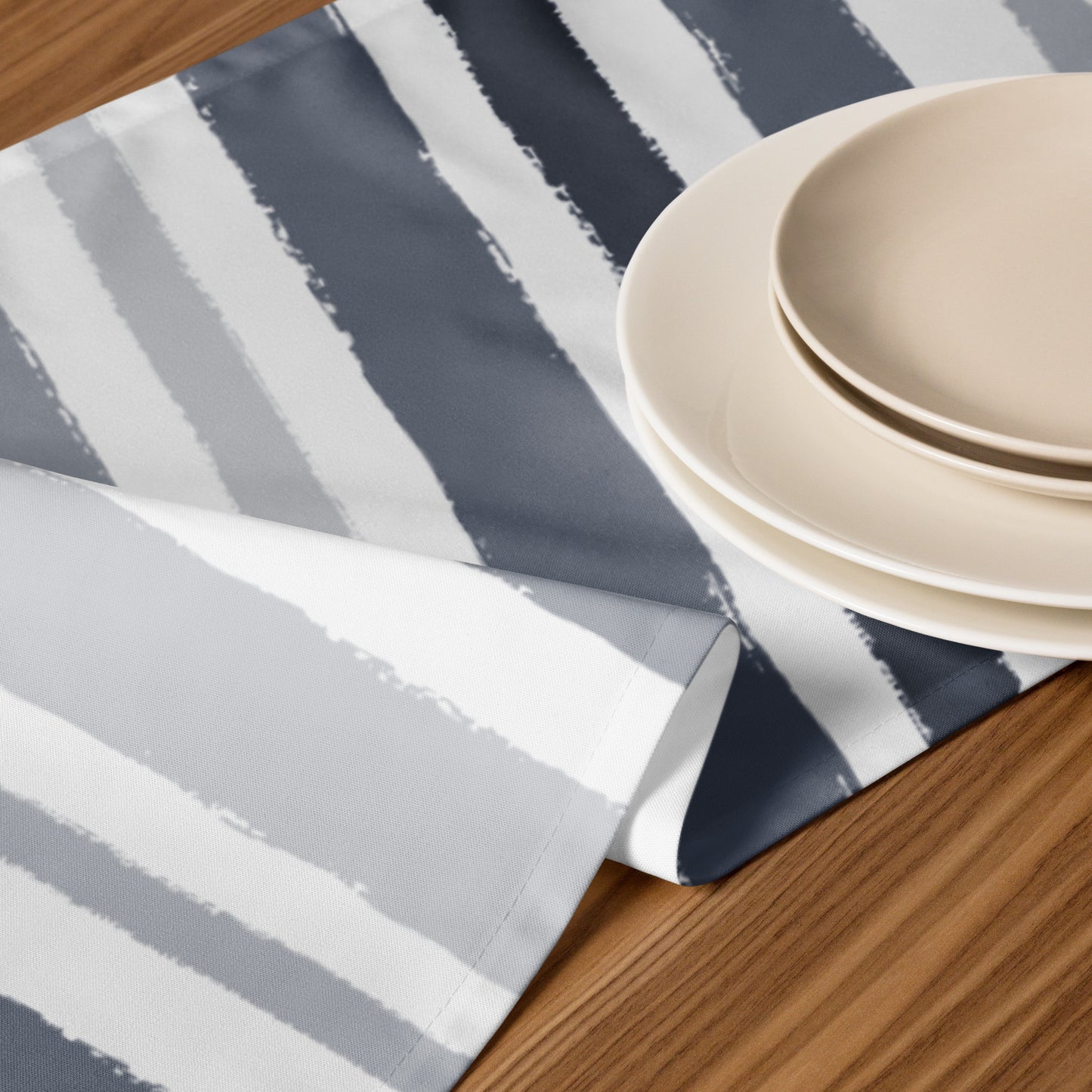 Table Runner with Hand-painted Brush Stroke Print | TRBS-1221