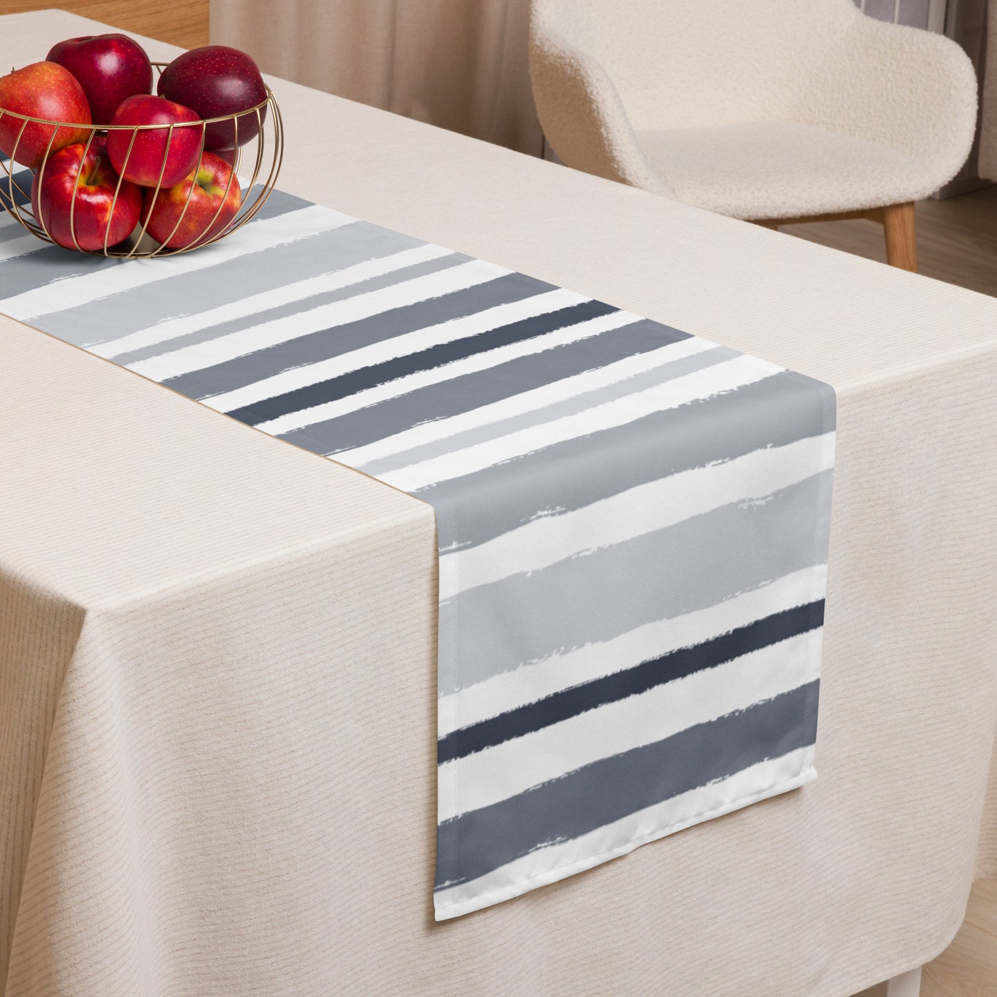 Table Runner with Hand-painted Brush Stroke Print | TRBS-1221