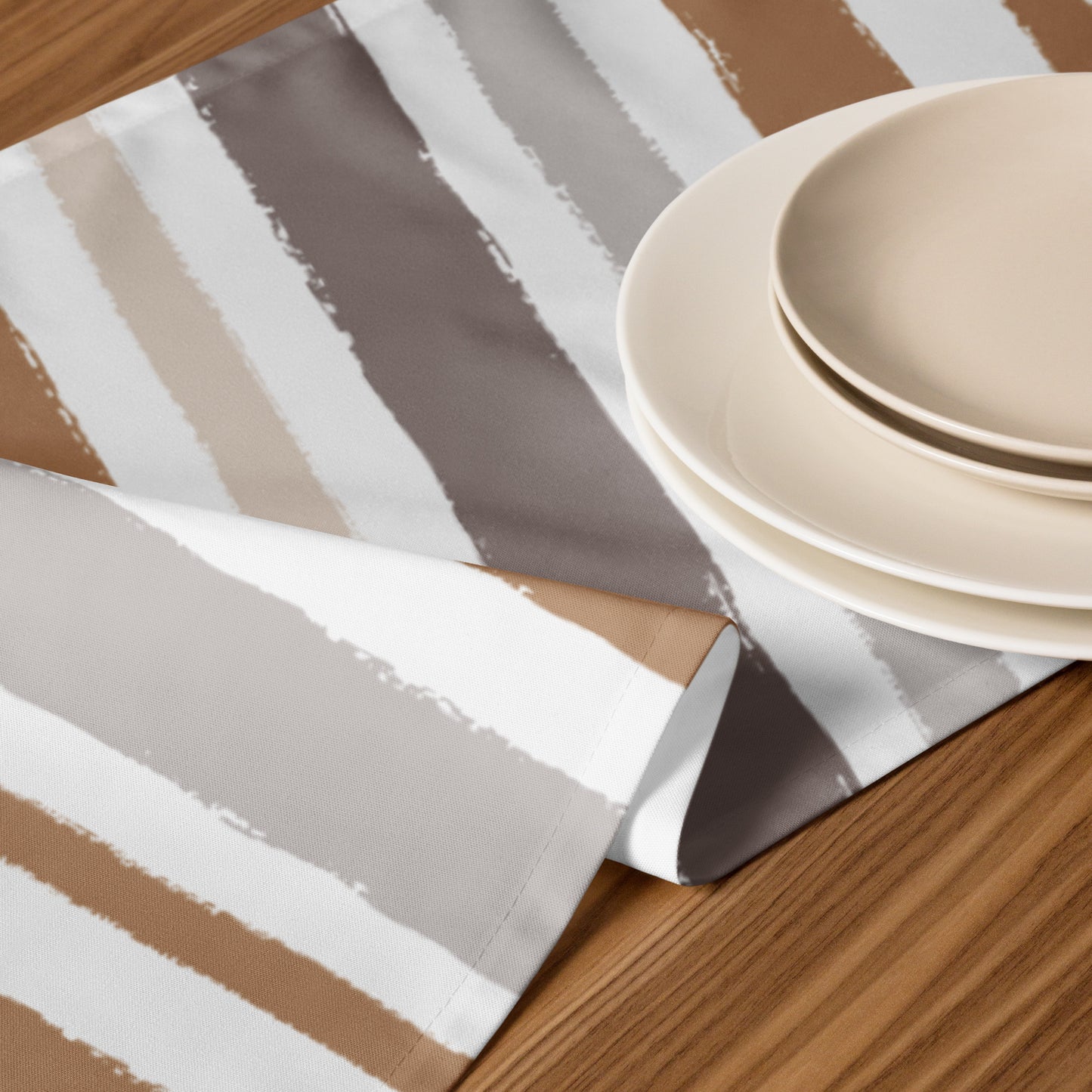 Table Runner with Hand-painted Brush Stroke Print | TRBS-1222