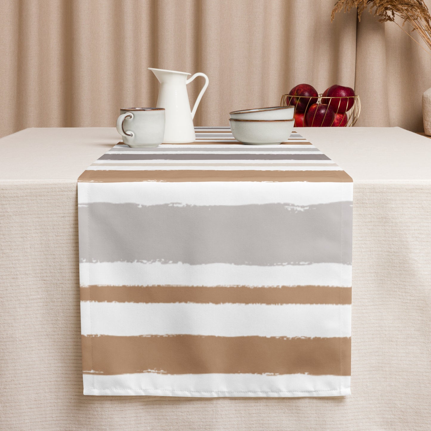 Table Runner with Hand-painted Brush Stroke Print | TRBS-1222