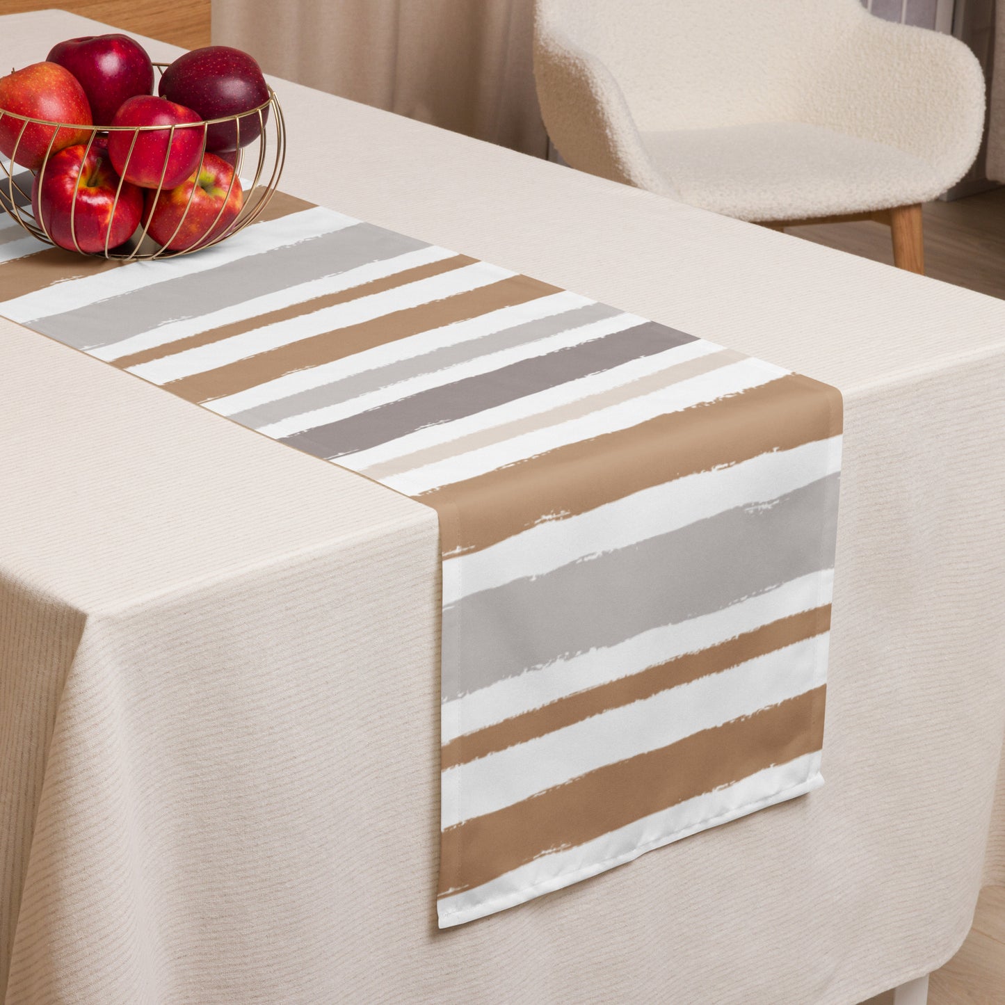 Table Runner with Hand-painted Brush Stroke Print | TRBS-1222