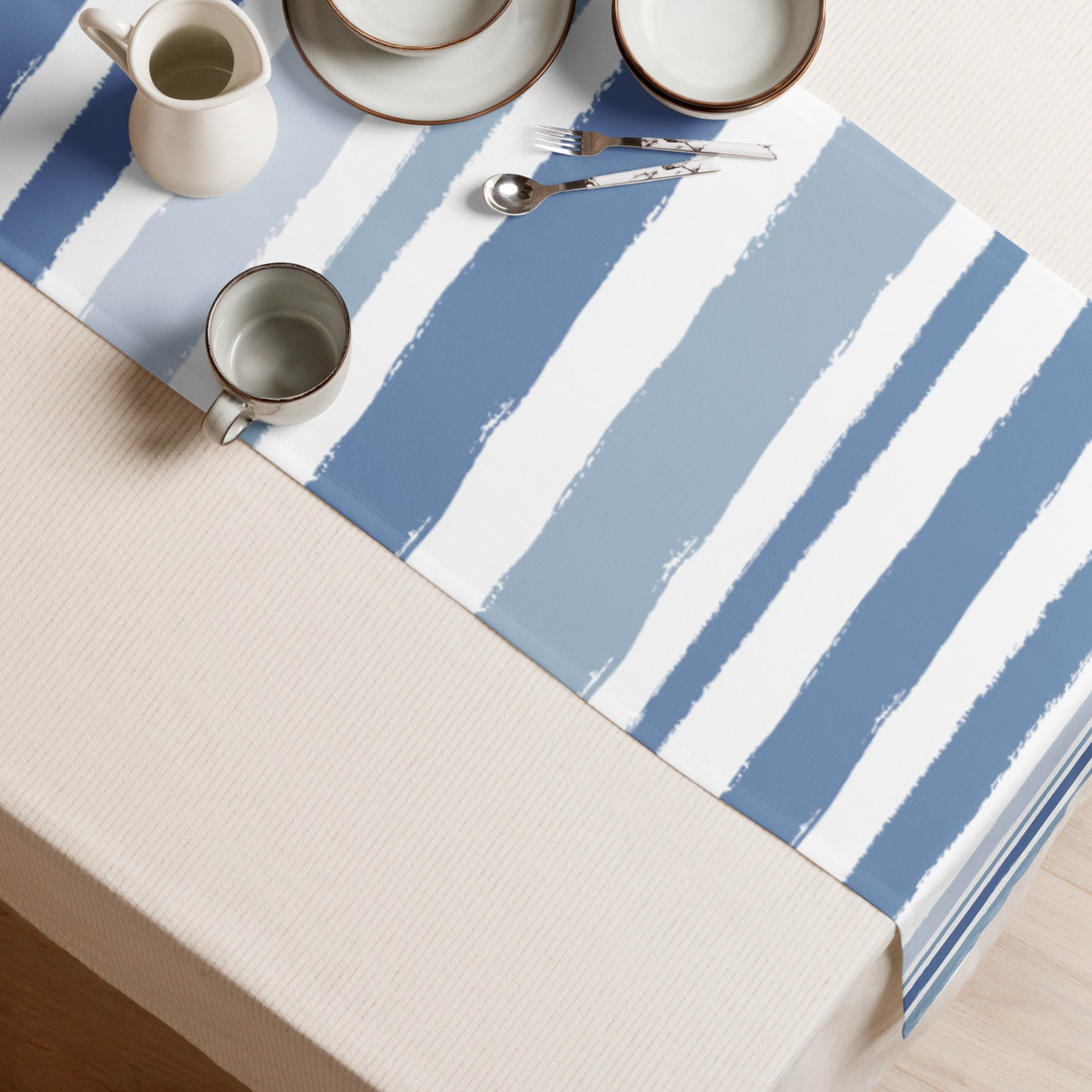 Table Runner with Hand-painted Brush Stroke Print | TRBS-1231