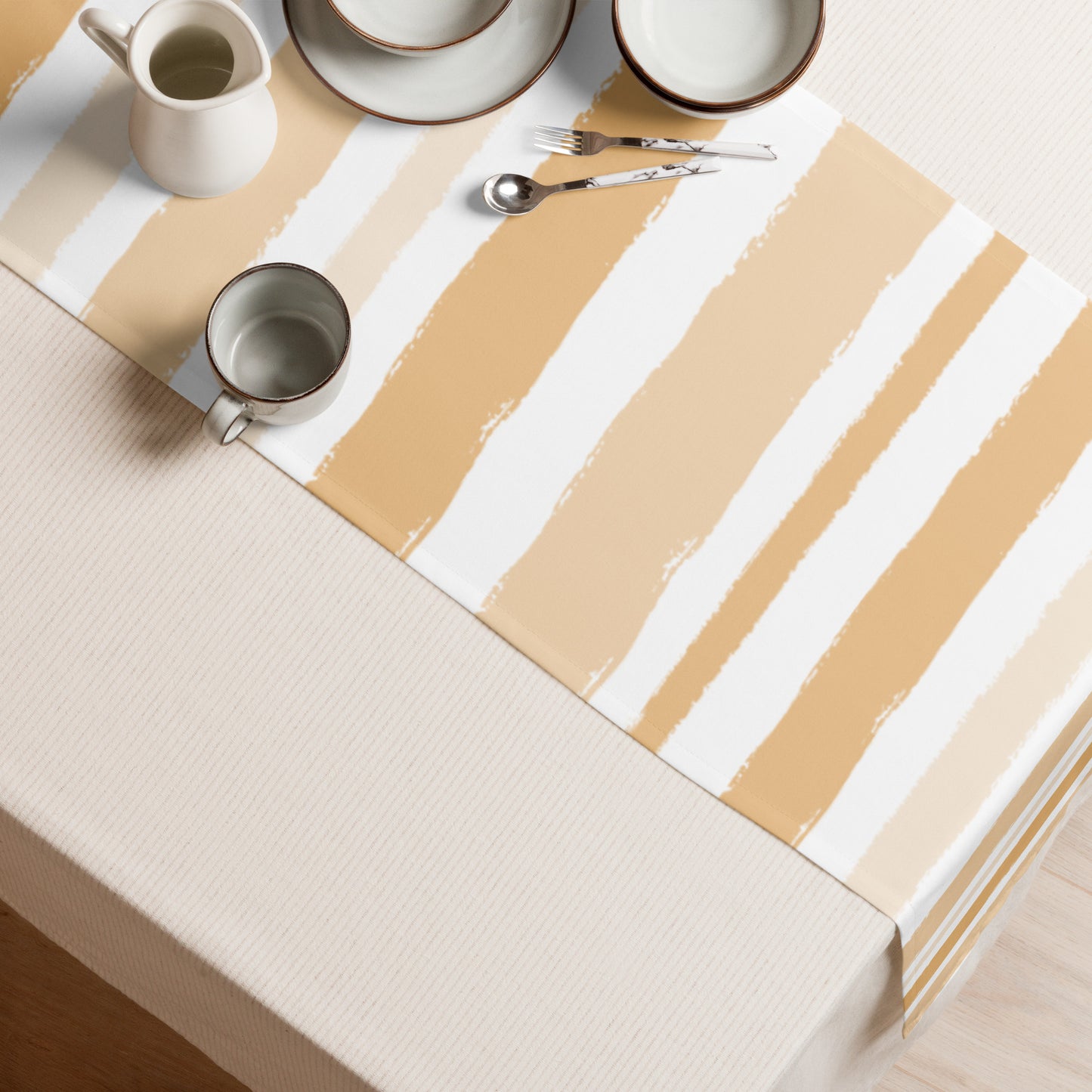 Table Runner with Hand-painted Brush Stroke Print | TRBS-1232