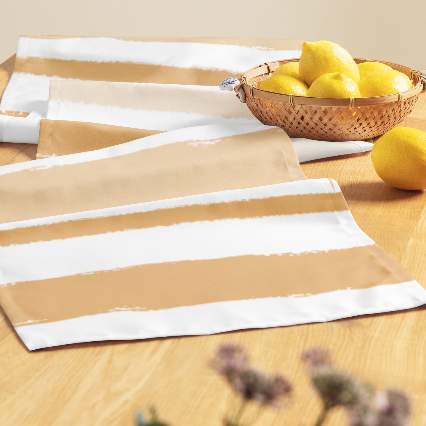 Table Runner with Hand-painted Brush Stroke Print | TRBS-1232